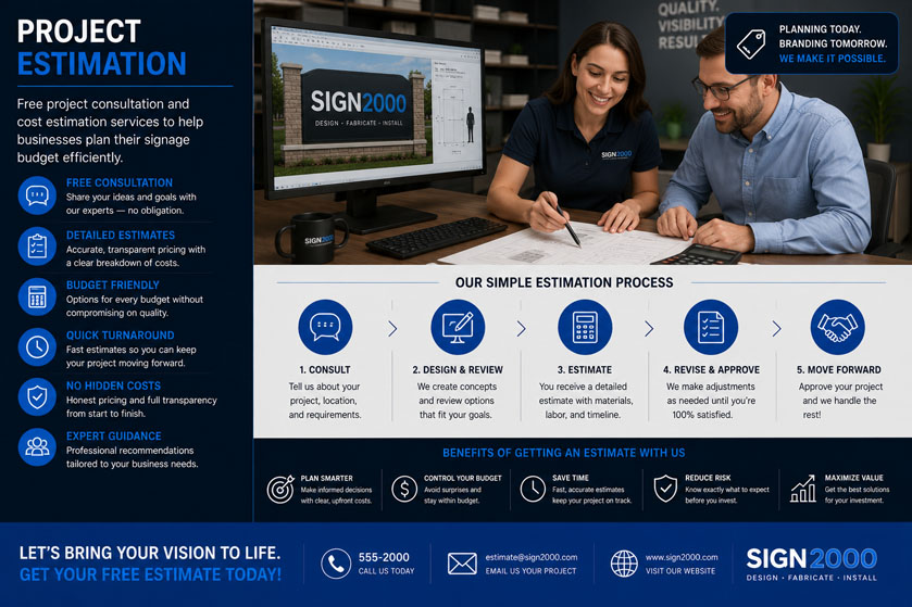 Sign project estimation process